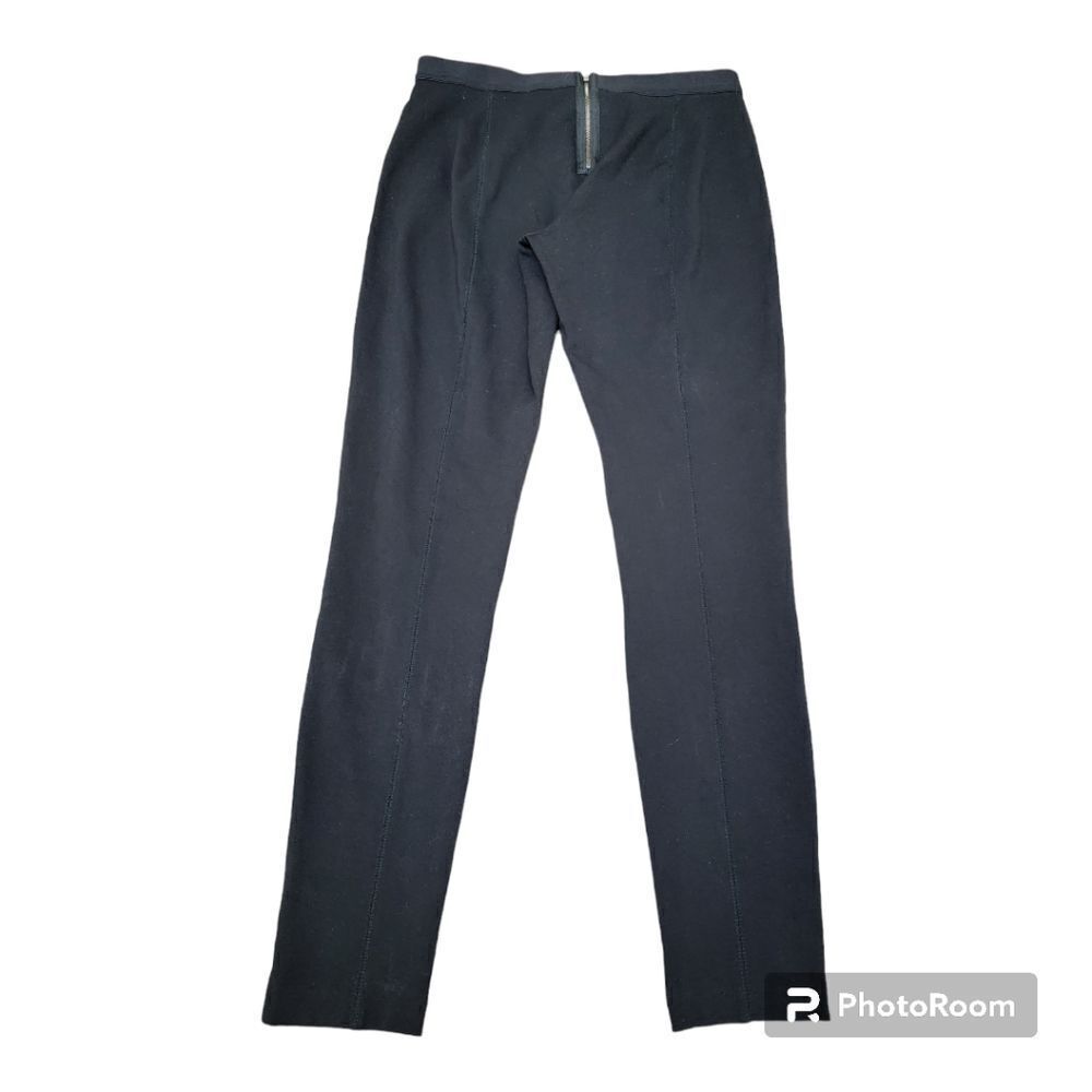 J. Crew Basic Solid Black Leggings Back Zipper Cl… - image 2